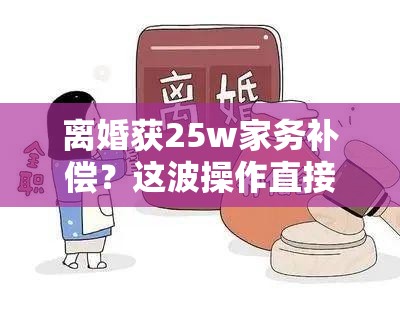 离婚获25w家务补偿